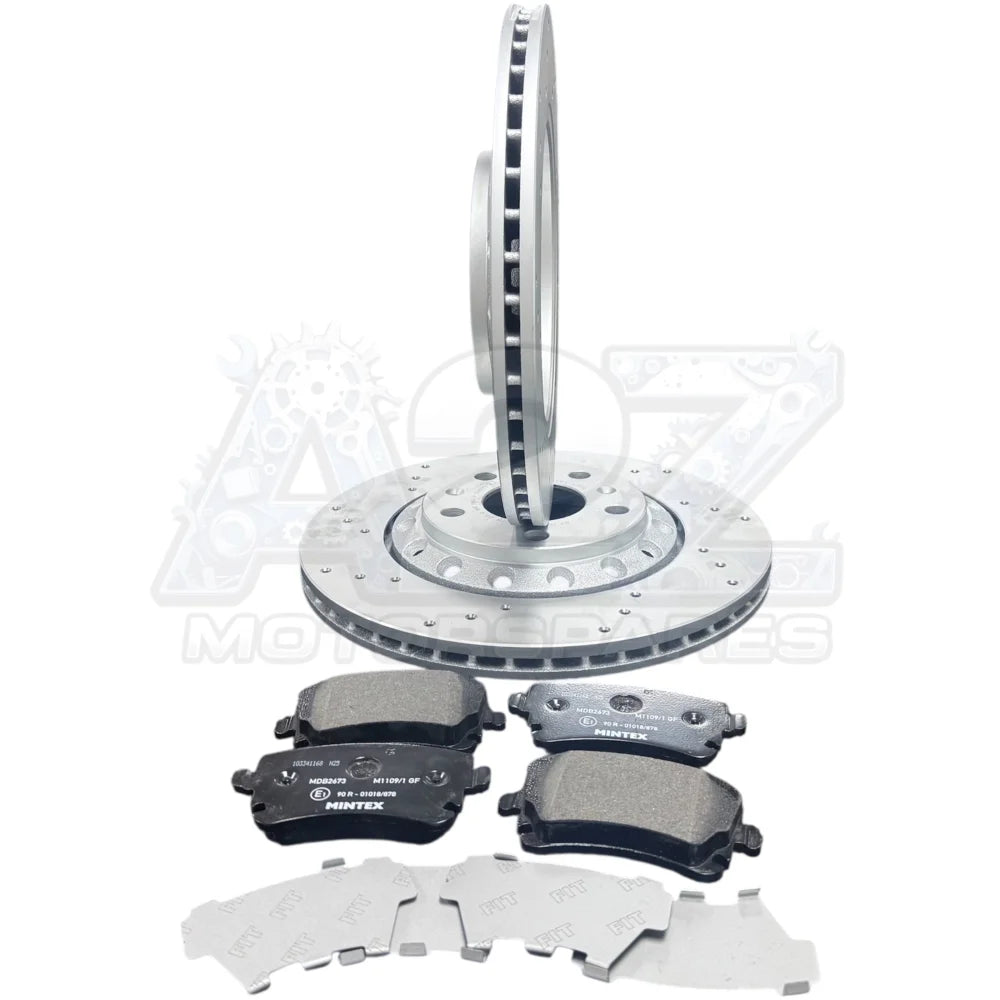 AUDI A8 3.0 3.2 4.0 4.2 D3 LWB BRAKE DISC CROSS DRILLED FRONT REAR BRAKE PADS