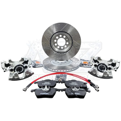 AUDI TT MK1 BIG BRAKE DISC UPGRADE CALIPER CONVERSION KIT 288 312MM BRAIDE HOSE