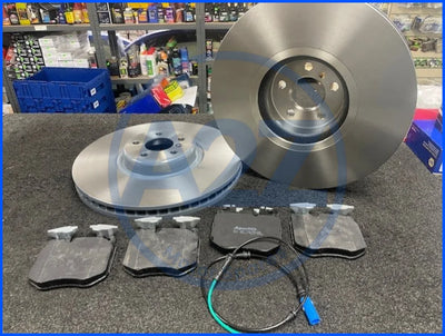 BMW 8 SERIES 840d xDrive 2018-20 2 FRONT BRAKE DISCS SET FRONT BRAKE PADS