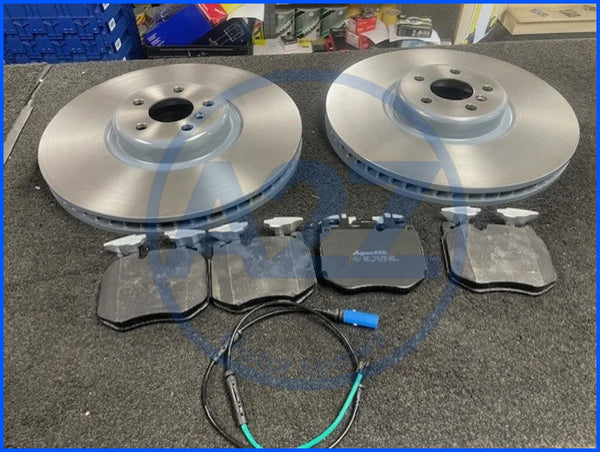 BMW 8 SERIES 840d xDrive 2018-20 2 FRONT BRAKE DISCS SET FRONT BRAKE PADS