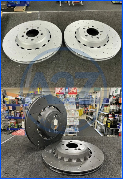 BMW F87 M2 F80 M3 F82 F83 M4 FRONT REAR DRILLED BRAKE DISCS 34112284809 / 10