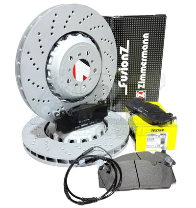 BMW M5 F10 (2010 2017) Zimmermann Front Floating Brake Discs + OEM Textar Pads + Sensor 400x36mm
