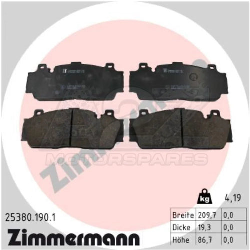 BMW M6 F12 (2011 2018) Zimmerman Carbon Ceramic Brake Pads