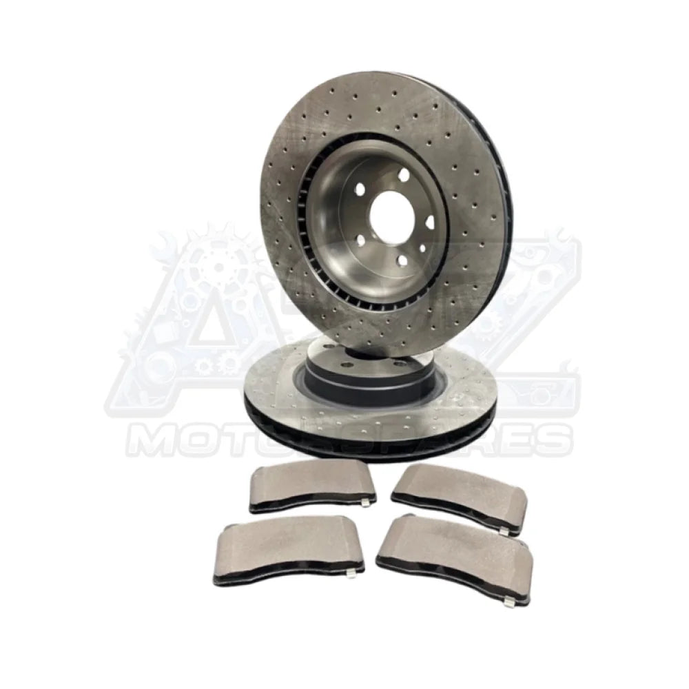 BRAND NEW FRONT PERFORMANCE DRILLED BRAKE DISCS PADS 355MM FIT TESLA MODEL X brake disc