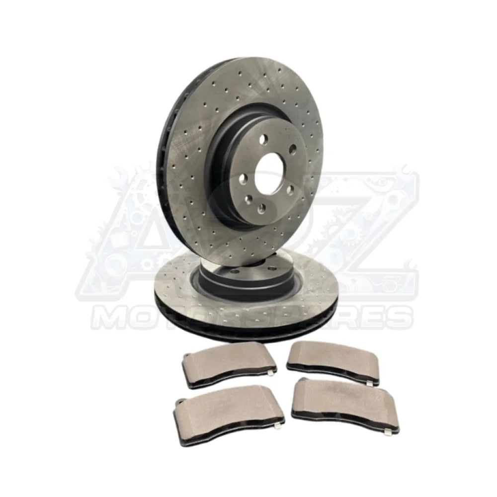 BRAND NEW FRONT PERFORMANCE DRILLED BRAKE DISCS PADS 355MM FIT TESLA MODEL X brake disc