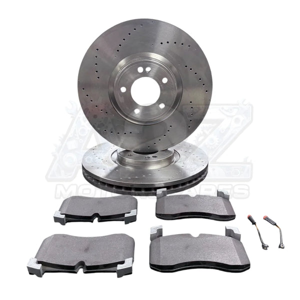 Brembo Front Performance Drilled Brake Discs 400mm + Pads + Wear Sensor – Fits Mercedes G63 AMG W463 – Set 4634210500