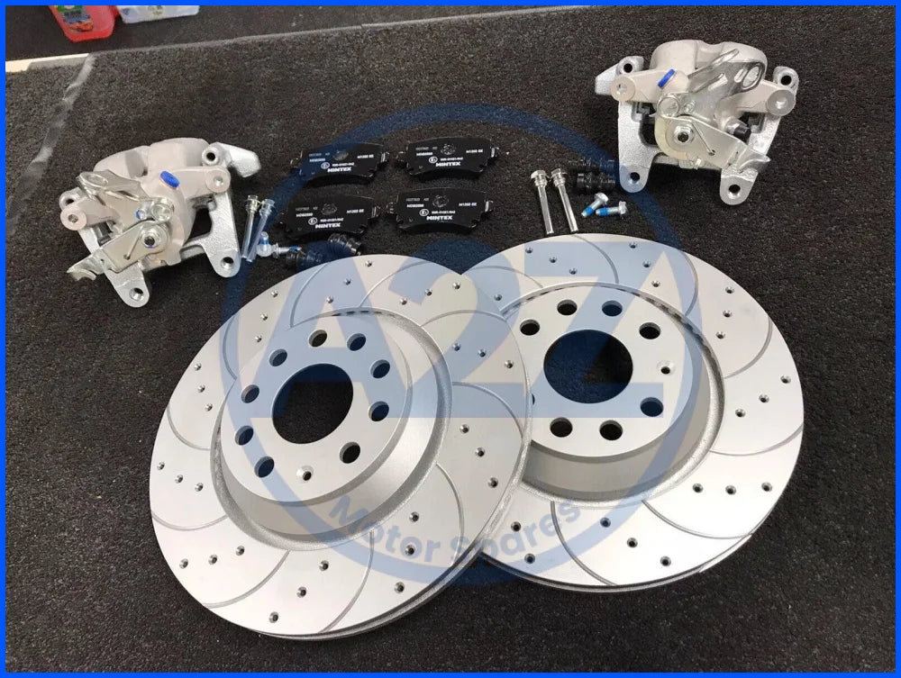CADDY MK2 MK3 REAR VENTED DRILLED BIG BRAKE CONVERSTION DISC CALIPER CONVERSION KIT 310X22MM