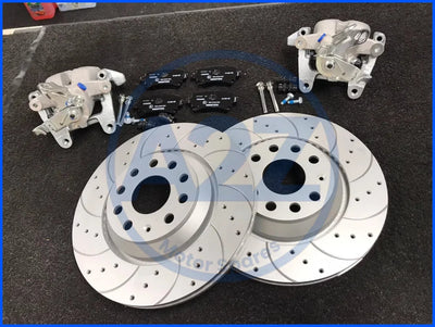 CADDY MK2 MK3 REAR VENTED DRILLED BIG BRAKE CONVERSTION DISC CALIPER CONVERSION KIT 310X22MM
