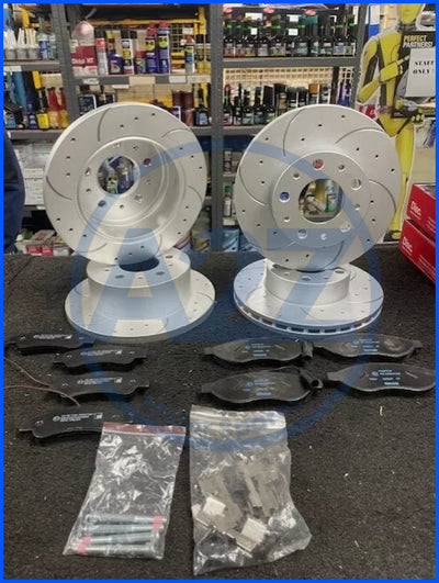 DUCATO MOTORHOME 35 H/R MULTIJET FRONT REAR DRILLED GROOVED BRAKE DISC BRAKE PAD