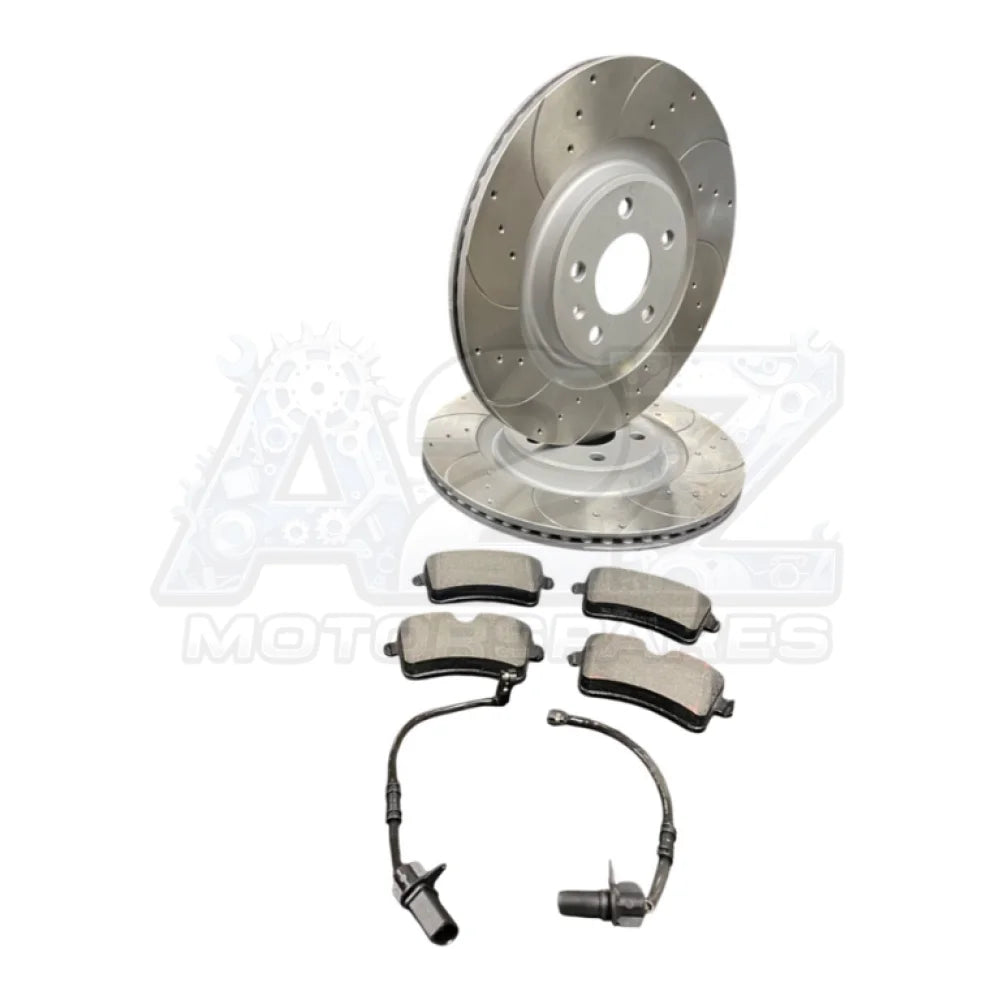 FOR AUDI A6 A7 C7 FRONT REAR DRILLED GROOVED PERFORMANCE BRAKE DISCS & PADS