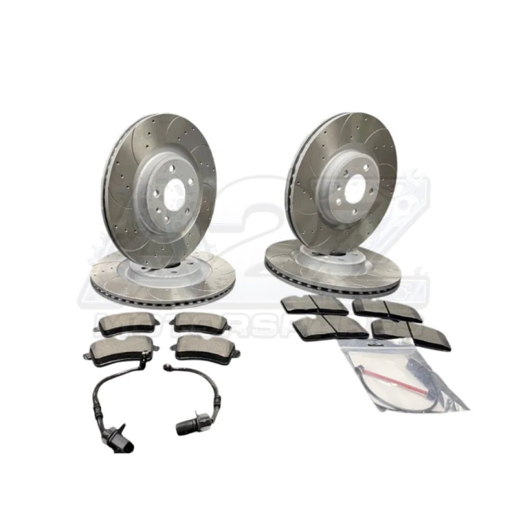FOR AUDI A6 A7 C7 FRONT REAR DRILLED GROOVED PERFORMANCE BRAKE DISCS & PADS