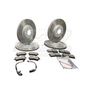 FOR AUDI A6 A7 C7 FRONT REAR DRILLED GROOVED PERFORMANCE BRAKE DISCS & PADS