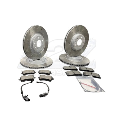 FOR AUDI A6 A7 C7 FRONT REAR DRILLED GROOVED PERFORMANCE BRAKE DISCS & PADS