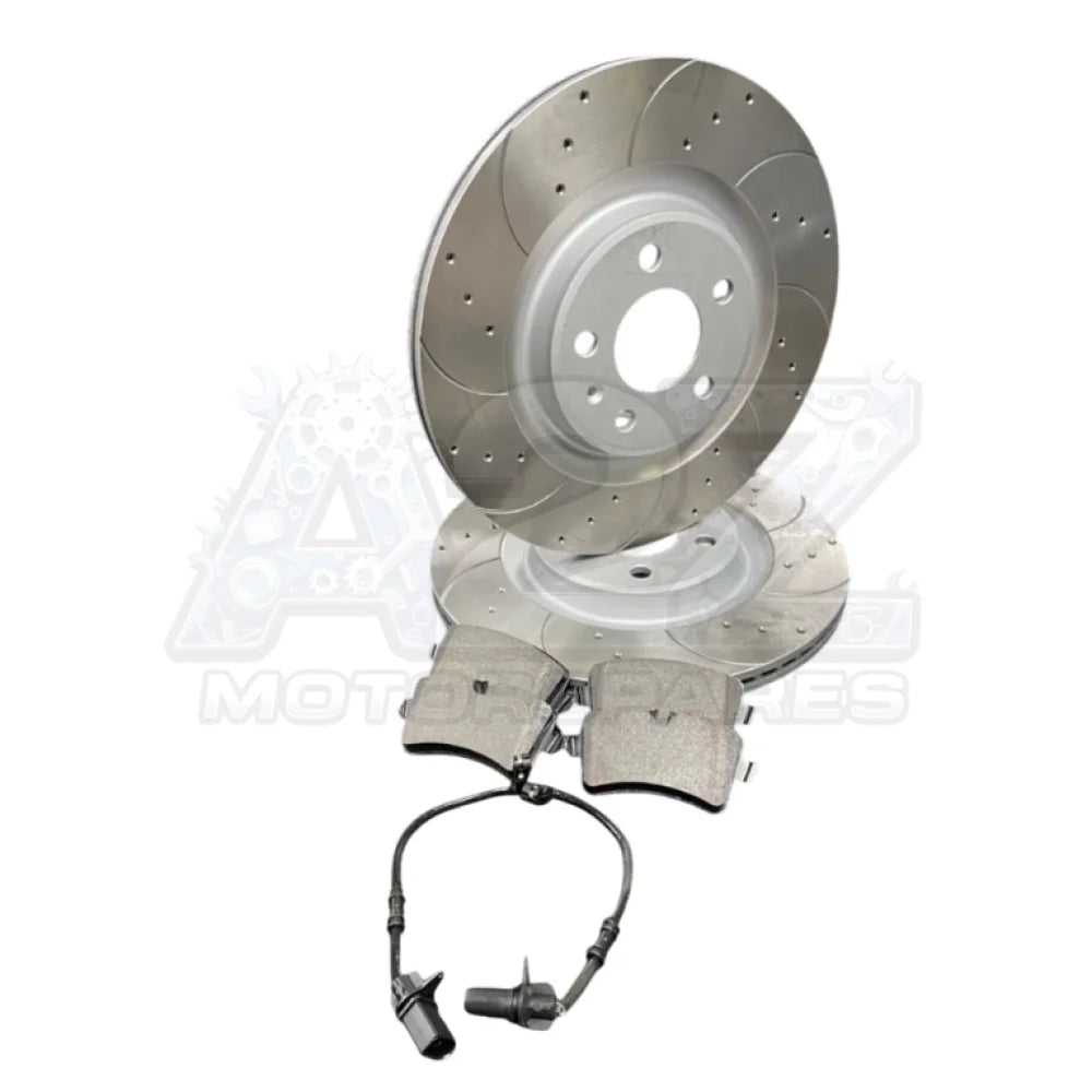 FOR AUDI A6 A7 C7 FRONT REAR DRILLED GROOVED PERFORMANCE BRAKE DISCS & PADS