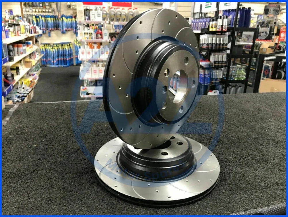 FOR BMW 335D 335i F30 DRILLED GROOVED BRAKE DISC EBC BRAKE PAD FRONT REAR 340+330