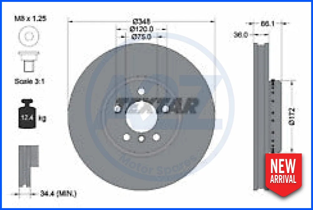 FOR BMW F10 535D M SPORT BRAKE DISCS FRONT O.E TYPE  348MM