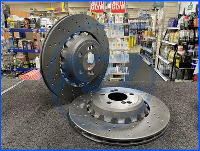 FOR BMW F87 M2 F80 M3 F82 F83 M4 2 REAR BRAKE DISCS BLACK COATED 34212284811/12