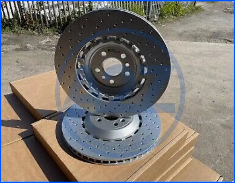 FOR BMW M5 G30 F90 COMPETITION CROSS DRILLED REAR BRAKE DISC PAIR 380mm X 28MM