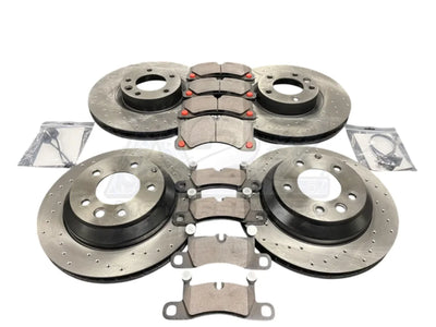 FOR PORSCHE CAYENNE D V8 S TIPTRONIC S FRONT AND REAR DRILLED DISCS AND PADS REAR DRILLED DISCS AND PADS