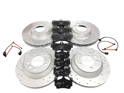 FOR PORSCHE MACAN D S PDK (MK1 (95B)) FRONT AND REAR DRILLED DISCS WITH PADS