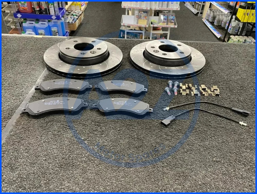 FOR VOLKSWAGEN AMAROK 3.0TDi V6 CROSS DRILLED GROOVED BRAKE DISC PAD FRONT REAR