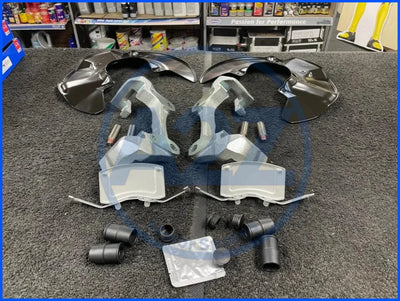 FOR VW TRANSPORTER T5 T6 340MM BIG BRAKE DISC COVER SHIELDS CALIPER BRACKET KIT