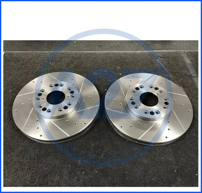 FRONT DIMPLE GROOVED PERFORMANCE BRAKE DISCS PAIR FIT TOYOTA SUPRA GR A90 348MM