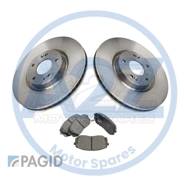 FRONT PAGID BRAKE DISCS & PADS SET FITS HYUNDAI I40 1.7 CRDI MK1 2017 ON