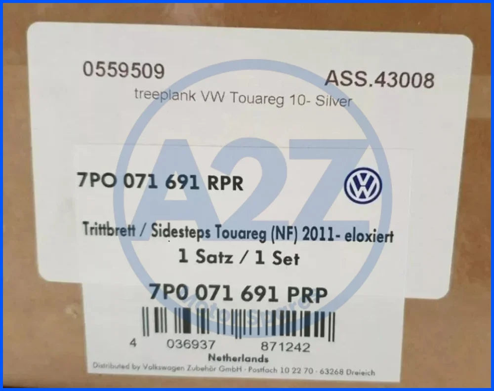GENUINE VW RUNNING BOARD SIDE STEP RAIL VOLKSWAGEN TOUAREG 7P 2011-17 SILVER