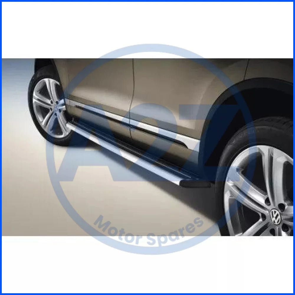 GENUINE VW RUNNING BOARD SIDE STEP RAIL VOLKSWAGEN TOUAREG 7P 2011-17 SILVER