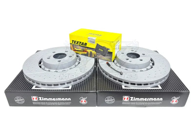 Mercedes C/CLK/CLS/E/S/SLK AMG 63 (2008) Zimmermann Front Floating Brake Discs + Pads 360mm