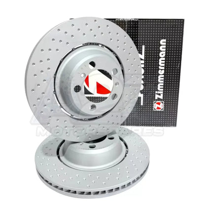 Porsche 992 GT3 (2021–2022) OEM Zimmermann Rear Dimpled Floating Brake Discs