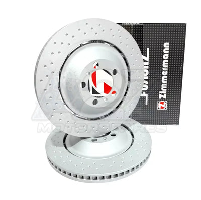 Porsche 992 GT3 (2021 2022) Zimmermann Front Dimpled Floating Brake Discs 408x34mm