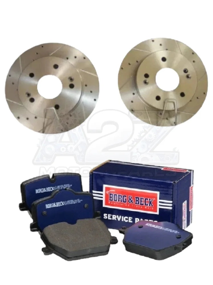 REAR DIMPLE GROOVED PERFORMANCE BRAKE DISCS PADS FIT TOYOTA SUPRA GR A90 345MM