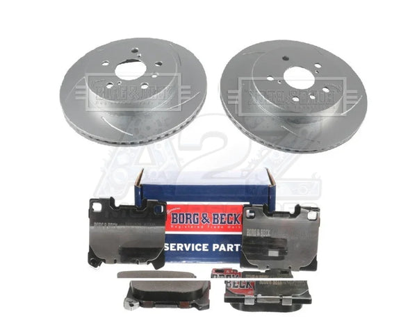 REAR PERFORMANCE GROOVED DISCS PADS FIT TOYOTA YARIS GR 1.6 4WD 2020 ON 297MM