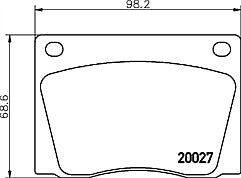 FRONT CLASSIC BRAKE PADS FITS ASTON MARTIN LAGONDA V8 VANTAGE VIRAGE MGB522