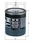 ORIGINAL MAHLE OIL FILTER BMW E21 E30 BAUR CONVERTIBLE M3 E30 518 E12 E28
