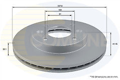 FIT FOR NISSAN KUBISTAR CLIO 238MM VENTED GROOVED DISCS