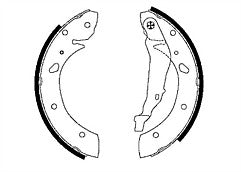 REAR MINTEX BRAKE SHOES FIT TOYOTA AVENSIS T22 2.0 D4D 0449505020