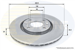 PEUGEOT 206 GTI 180 FRONT BRAKE DISC PERFORMANCE GROOVED BRAKE DISC FRONT