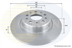 2 GENUINE PAGID REAR SOLID BRAKE DISC FOR ALFA ROMEO 147 156 GT 1.6 1.8 276MM