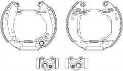 FOR CITROEN SAXO REAR MINTEX BRAKE SHOE ADJUSTER SHOE FITTING KIT 4 STUD NO ABS