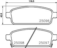 VAUXHALL AMPERA ASTRA J  ZAFIRA REAR BRAKE PADS FULL SET