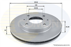 2x Brake Discs Pair Vented fits VOLVO MITSUBISHI PROTON IMPIAN 1.6 Front 