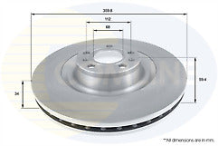 2 FRONT BRAKE DISC 360MM VENTED FOR AUDI A6 A8 S8 VW PHAETON 360X 34MM