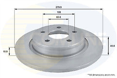 FIT FOR FORD FOCUS VOLVO C30 S40 V50  REAR DRILLED GROOVED BRAKE DISCS WITH PADS