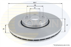 RENAULT ESPACE GRAND ESPACE AVANTIME VEL SATIS FRONT BRAKE DISC PAD 324MM 13.5MM