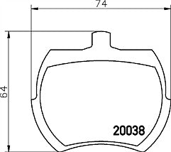 FRONT BRAKE PAD SET MLB37 FITAUSTIN ROVER MINI CONVERTIBLE MG MIDGET MORRIS MINI