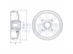 FOR  C3 BLACK MK2 A51 REAR BRAKE DRUMS WITH BEARINGS