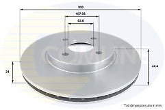 FOCUS ST170 DRILLED GROOVED BRAKE DISC MINTEX PADS FR  